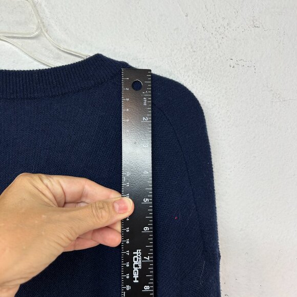 Lacoste mens sweater XS 36 BLUE vneck WOOL PREPPY EVERYDAY CASUAL ACADEMIA GATOR - Picture 8 of 12